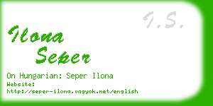 ilona seper business card